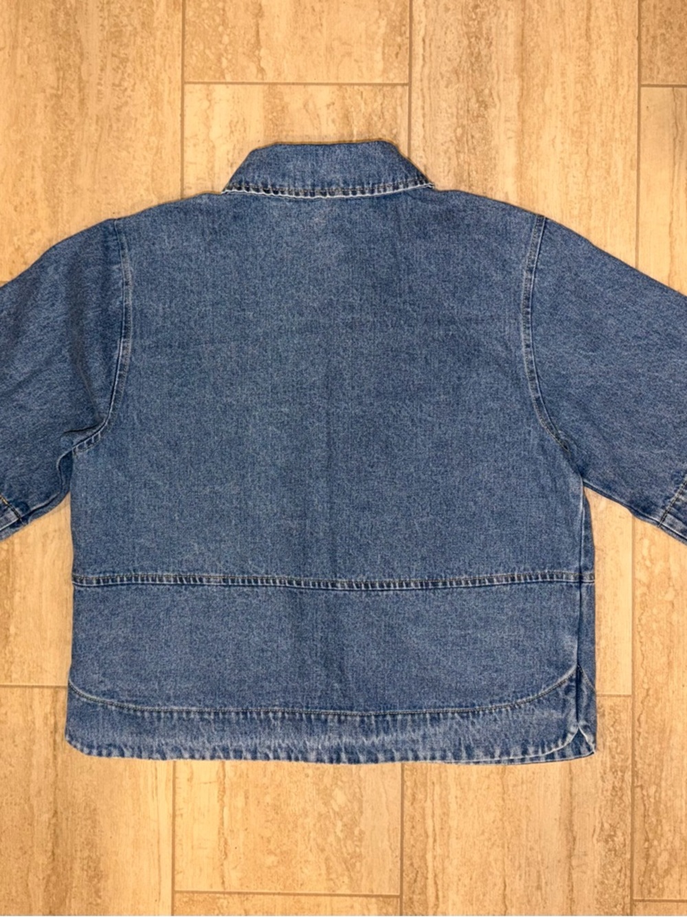NWT Steve Madden Women’s Eliana Short-Sleeve Denim Button-Up Jacket Size Medium - Picture 6 of 14